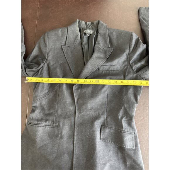 Kasper Womens Dark Gray Polyester Blend Blazer Jacket Size 10 - Picture 7 of 10